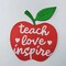 "Teach, Love, Inspire" Teacher's Appreciation Gift, Iron-on Embroidery Patch, Size 3.5" inches